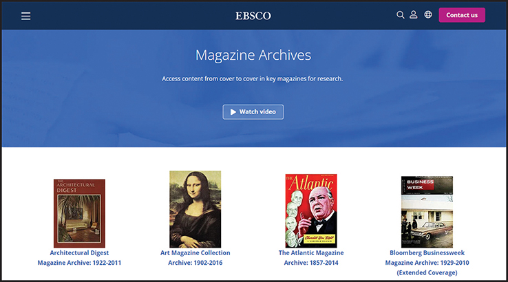 EBSCO’s Magazine Archives | eReviews